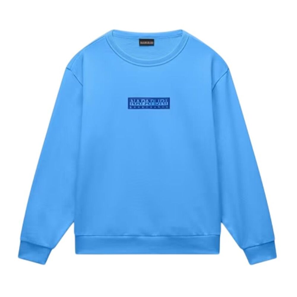 Napapijri Childrens/Kids Box Logo Crew Neck Sweatshirt / Blue